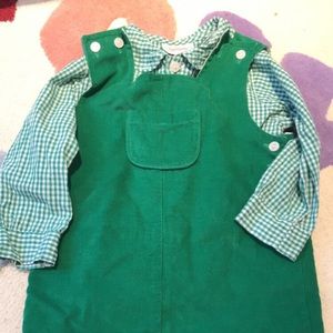 Red beans shirt and cord Jon Jon